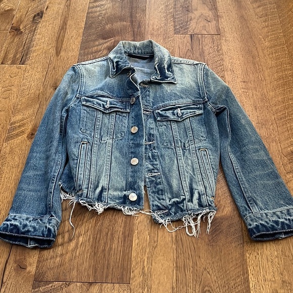 Helmut Lang Woman’s Tacked Shrunken Light Blue Jacket Size XS - Picture 1 of 6